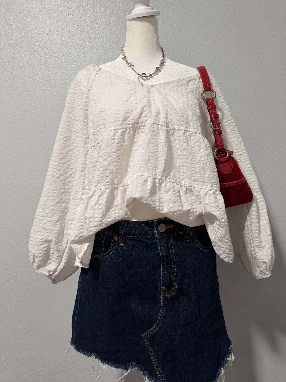 Old Navy Textured Peasant Blouse